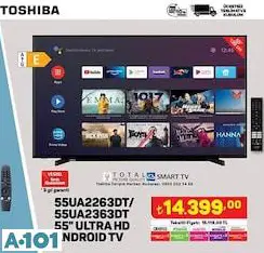 TOSHİBA 55 ULTRA HD SMART LED TV AKILLI TELEVİZYON